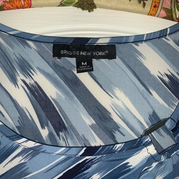 Briggs New York silky top blue funky pattern medium paint brush - Picture 2 of 3